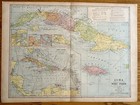 1899 Map Cuba West Indies Frm Twentieth Century Atlas And Illustrated World 1905