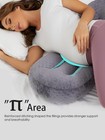 Mommyssr Portable Pregnancy Pillow     W Shaped Maternity Large  Grey Mink