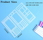 9 Pack Handmade Flexible Record Template     Journaling Planner Stencil Set For Do