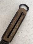 Antique Brass Hanging 50lb Spring Scale Pat July 1  1890 Rustic Decor