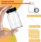 Lanbeautify 2 Oz Small Clear Glass Bottles With Lids - 2 Ounces  6pcs-clear