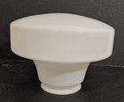 Vintage 7 x8  White Milk Glass Art Deco Schoolhouse Kitchen Lamp Shade 4  Fitter