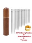 30-pack Stainless Steel Self-threading Needles-opening Sewing   Darning Needles