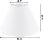 Large Empire Lamp Shades Set Of 2 White Linen Fabric Handmade