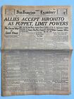 August 12  1945 Wwii Newspaper End Of Ww2 Negotiations  Atomic Bomb  Santo Tomas