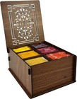 Premium Wood  hard Mdf  Tea Storage Box Organizer Multi-functional Decorative 6
