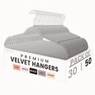 Velvet Hangers Flocked Clothes Heavy Duty Premium Non-slip Hangers  30 50 Pack 