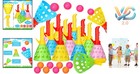30 Pcs Kids Outdoor Indoor Catch Ball Game Set With Launchers   Balls