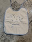 Set Of 3 Darling Vintage Hand Embroidered Baby Bibs Unisex Free Shipping 