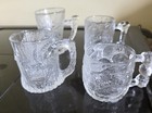 Set Of 4 Vintage 1993 Mcdonald   s Flintstones Rocdonalds Glass Mugs Full Set Usa