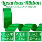 Emerald Green Double Faced Satin Ribbon 1 5 Inch X 50 Yards Craft Wedding Diy