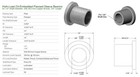 Oilite Flange Bushing Iron-copper Bronze Sae863 1 4 Id X 3 8 Od Bearing - 1 Pcs