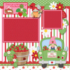 Strawberry Picking Premade Scrapbook Pages Paper Printed Layout Dbds