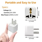 6 Pack Universal Travel Adapter  Europe To Us Plug Travel Adapters