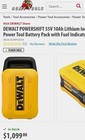 Dewalt Powershift Dcbps0554 55v 10ah Li-ion Battery Pack Fuel Indicator