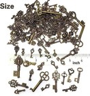 Lot Of 125 Vintage Style Antique Skeleton Furniture Cabinet Old Lock Keys Jewelr