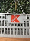 Vintage Kmart Shopping Hand Basket Gray Plastic Store Carry Rare Wire Handle Htf