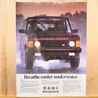 1991 Range Rover Red 4wd Suv Rain Vintage Print Ad Car Auto Advert Garage Art