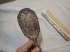 2 Piece Ornate Vintage Vanity Hair Brush   Comb Set Silver Plate