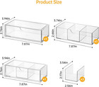 Medicine Cabinet Organizer 3 Pack  Plastic Stackable Storage With 2 Drawers  Bat