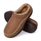 Men s Moccasin Slippers Memory Foam Anti-slip Indoor Outdoor Faux Suede Warm