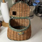 Vintage Woven Wicker Basket  Decorative For That Cabin Look