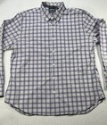 Bonobos Button Down Shirt Mens 2xl Gray Purple Plaid Slim Fit Long Sleeve Dress