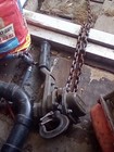 Lever Hoist With Chain And Hooks  Red And Gray