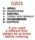 3d Printed Letters - Custom -  Select Your Own Font   Color