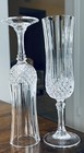 2 Cristal D   arques Longchamp Handout Crystal Champagne Flutes Made In France