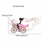 1pc Wall Art Sticker Removable Girl   Flower Vinyl Decal Room Home Mural Decor
