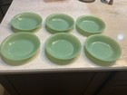 Set Of 6 Vintage Fire-king Jadeite Jane Ray Soup Cereal Bowls 7 5    Oven Ware Usa
