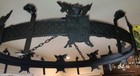 Vintage Cast Iron Extra-large Chandelier - Vgc - Amazing Stature  Unique Fixture