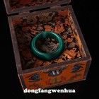 Old China Dynasty Palace Cat Eye Jade Jade Lacquerwork Box Regius Bracelet Set