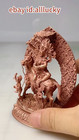 10cm Exquisite Red Copper Carving Tibet Buddhism Palden Lhamo Statue