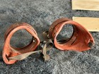 Vintage Airco Welding Goggles Red Steampunk   Glengard Irex Shade 4 Lenses 50mm