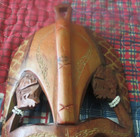 Hand Carved Wooden Tiki Face Mask Tribal Wall Art Home Decor 10  Tall