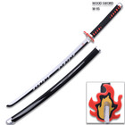 Demon Slayer - Tanjiro Kamado s Black Nichirin Wood Sword Katana W plastic Scabb