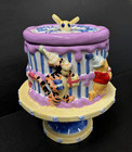 Disney Pooh   Friends Birthday Cake Cookie Jar Eeyore Tigger Piglet Roo New Nos