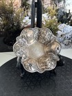 Art Nouveau Sterling Silver Poppy Floral Bon Bon Dish Antique