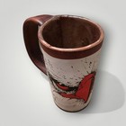 Vintage Ye Dragon And Unicorn Leather Tankard Mug - 6 5  Tall Eagle Stein