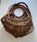 Rustic Hand-woven Natural Branches Wall Hanging Basket