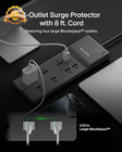 Belkin 8-outlet Surge Protector W  8 Ac Outlets   8ft Long Flat Plug  Ul-listed