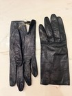 Vintage Neiman Marcus Black Leather Gloves With 100  Silk Lining Made In France
