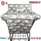 Soft Pillow Attached 2-in-1 Shopping Cart And High Chair Cover For Baby Elephant