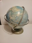 Vintage Rand Mcnally World Portrait Globe 12  3 Axels Raised Topography