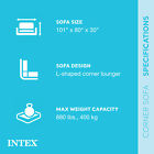Intex Inflatable Corner Couch Sectional Sofa W  Cupholders  open Box   3 Pack 