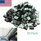 30pcs Cable Cord Clips Self Adhesive Wire Clamp Table Wall Tidy Holder Organizer