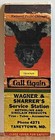 Wagner   Sharrer s Service Station Taneytown Md Maryland Vintage Matchbook Cover