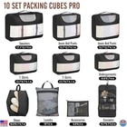 Veken 10-piece Travel Packing Cube Set - Suitcase Organizer Bags   Toiletry Bag